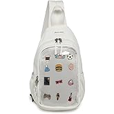 CHERRY SAUCE Kawaii Oxford Ita Bag Pin Display Chest Pack Shoulder Bag Sport Backpack Hiking Daypack