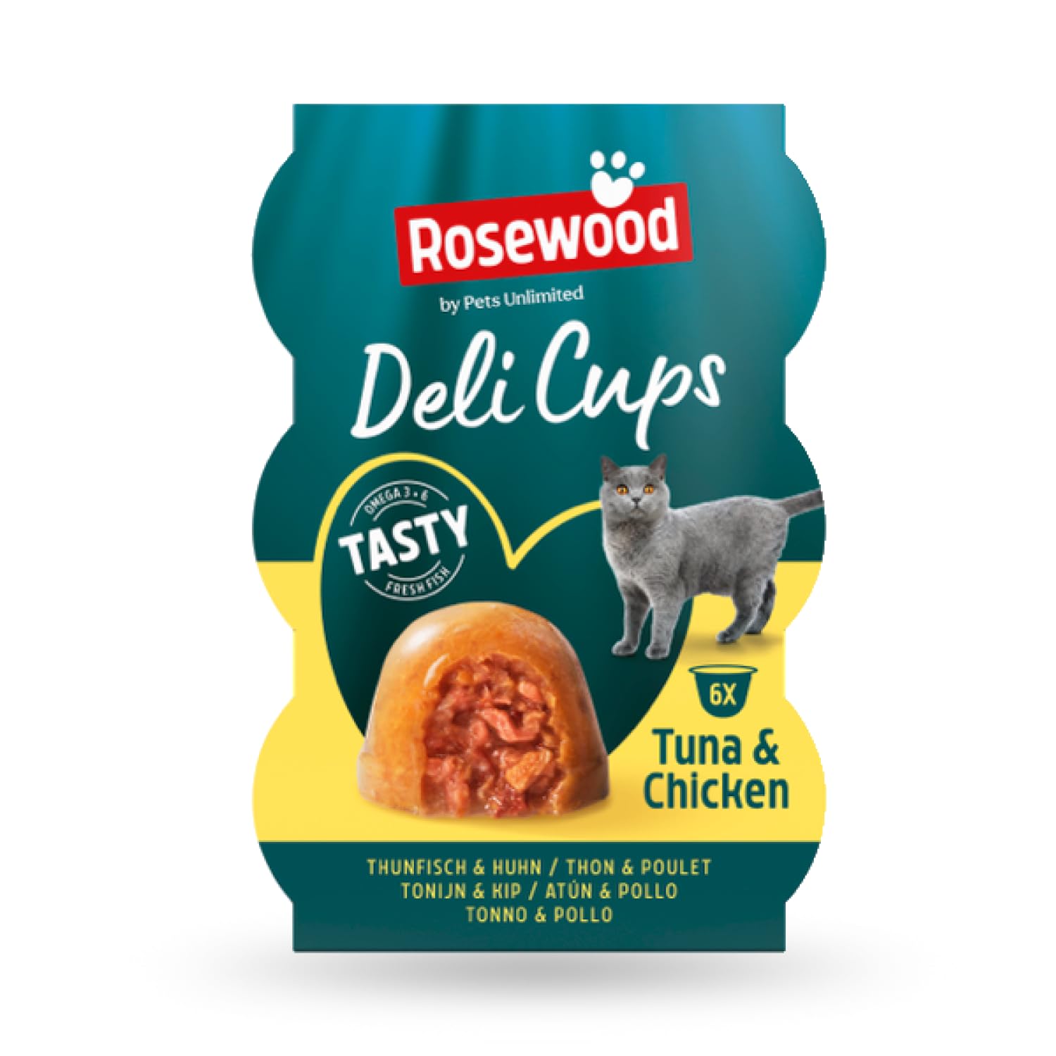 Pets Unlimited Tuna and Chicken, 6 x 22 g - Pack of 8