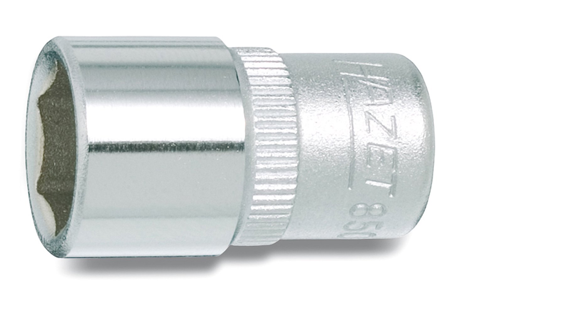 HAZET 850-10 25 mm 6-Point Hexagon Traction Profile Socket - Chrome-Plated/Polished