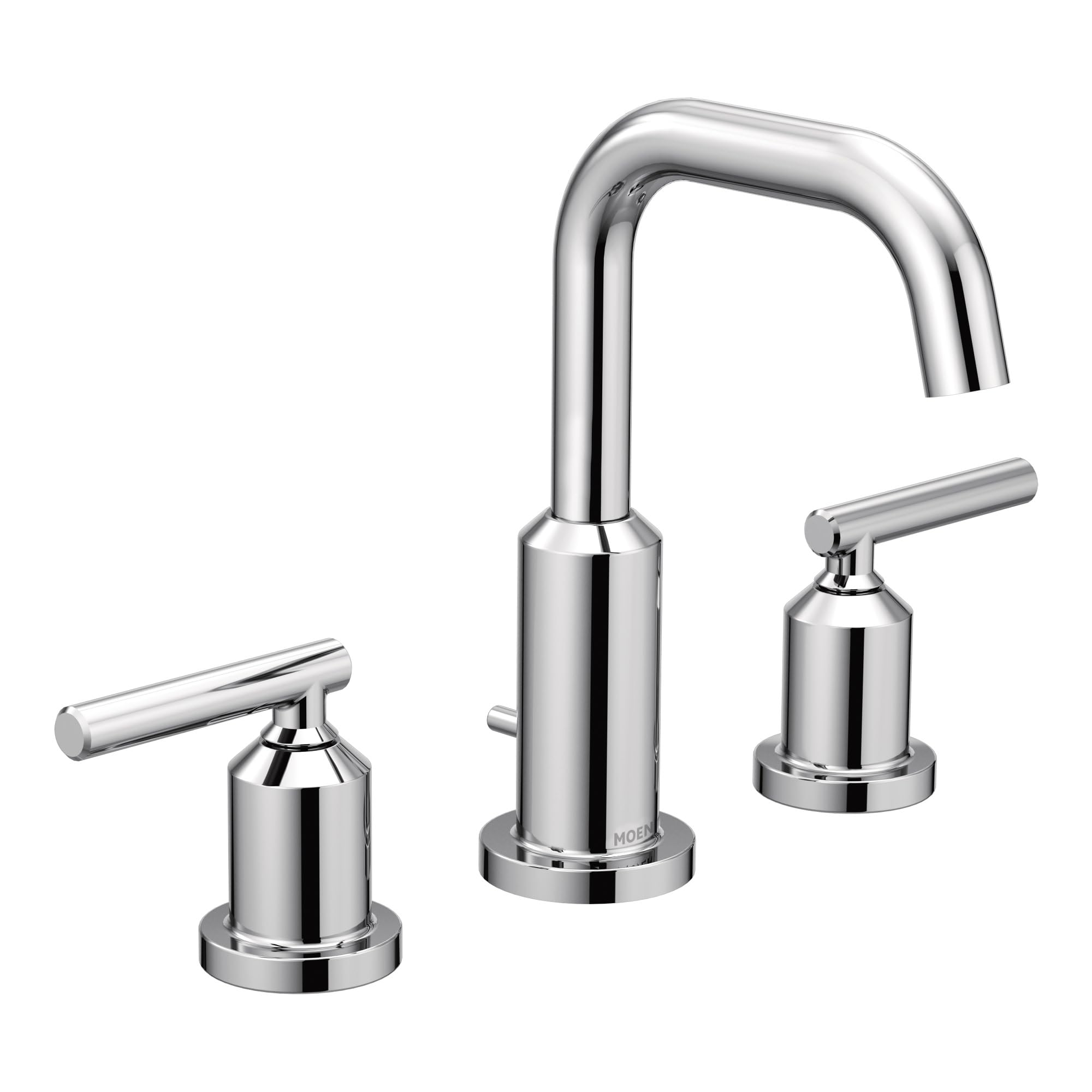 Photo 1 of (SEE NOTES) Moen Gibson Chrome Two-Handle 8-Inch Widespread High Arc Modern Bathroom Sink Faucet, Valve Required, T6142