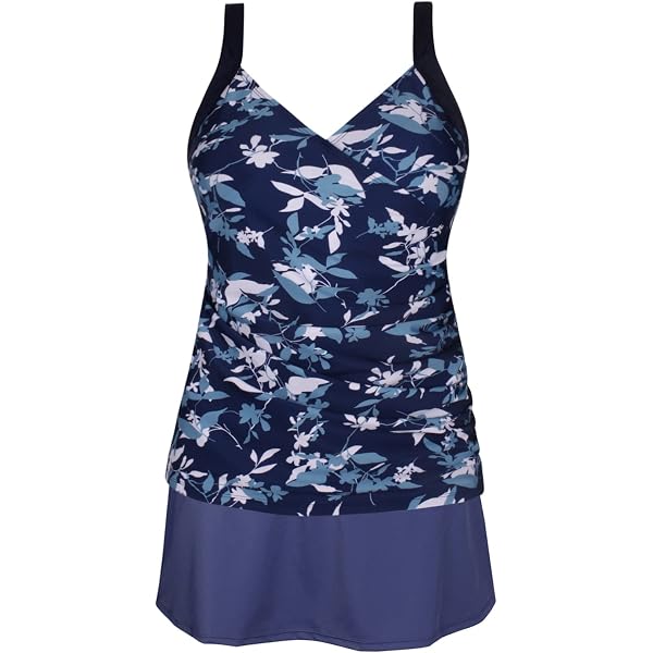 ROSE GAL Rosegal Women Plus Size Modest Tankini Swimsuit