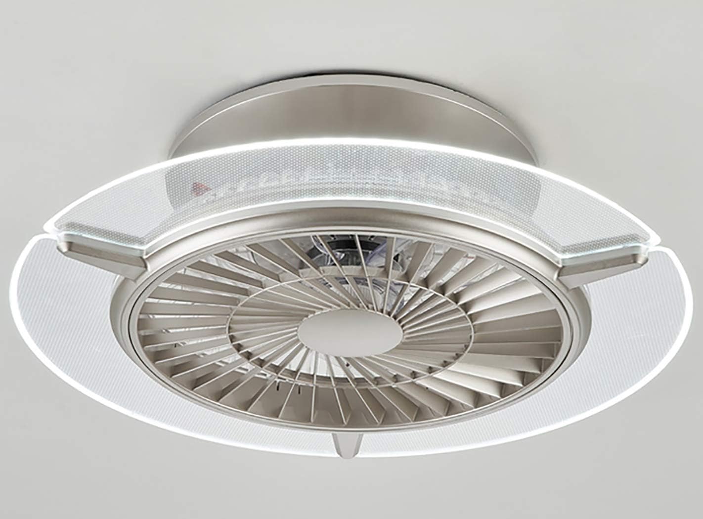 Flush Mount Bladeless Ceiling Fan With Light