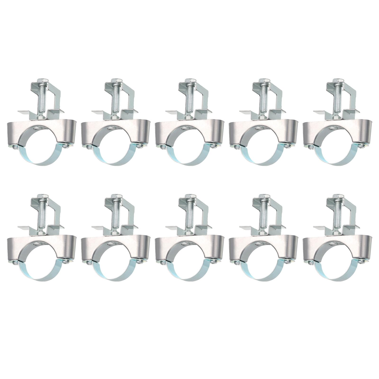 uxcell 10Pcs Conduit Hanger with Beam Clamp Fit for 1-5/8"(40mm) Pipe Support Bracket Cable Hangers for I-Beam, Conduit, Pipe, Cable
