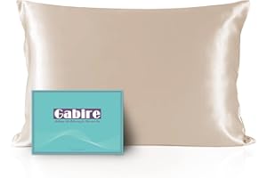 Gabire Mulberry Silk Pillowcase for Hair and Skin Prevent Acne Pillowcase Both Sides Real Silk Pillowcases Organic Silk Pillowcase with Hidden Zipper, Champagne, Standard (20"×26")