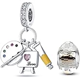 HappyStar 925 Sterling Silver Charms for Bracelets and Necklace Dangle Pendants Beads Charms Fits Charms Bracelets for Woman Jewelry Gifts (with one Spacer Bead Charms)