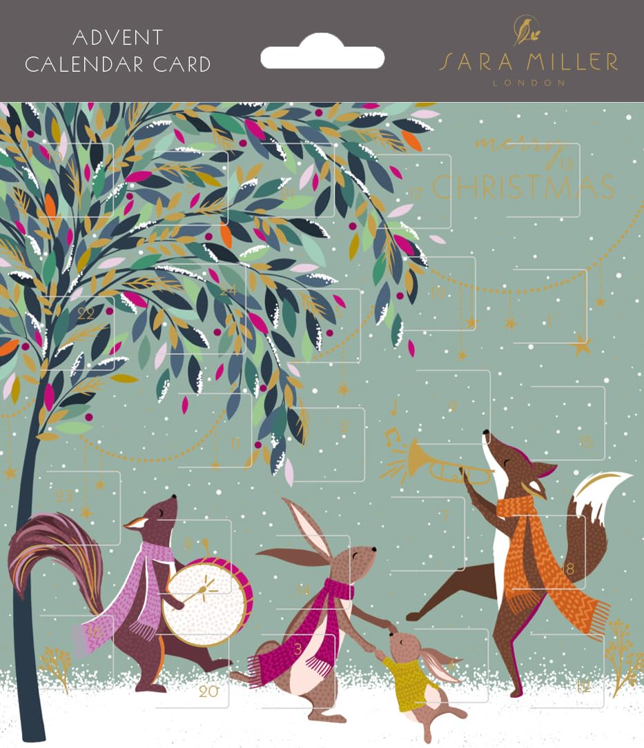 Sara Miller London Musical Animals Advent Calendar - 24 Doors with Gloss Finish