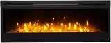 Dimplex Prism Optiflame Electric Wall Fireplace 50" Media Wall Built-In Heater