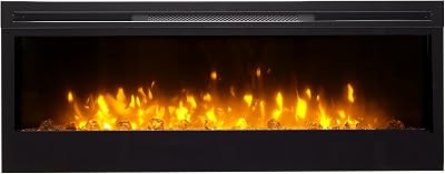 Dimplex Prism Optiflame Electric Wall Fireplace 50" Media Wall Built-In Heater