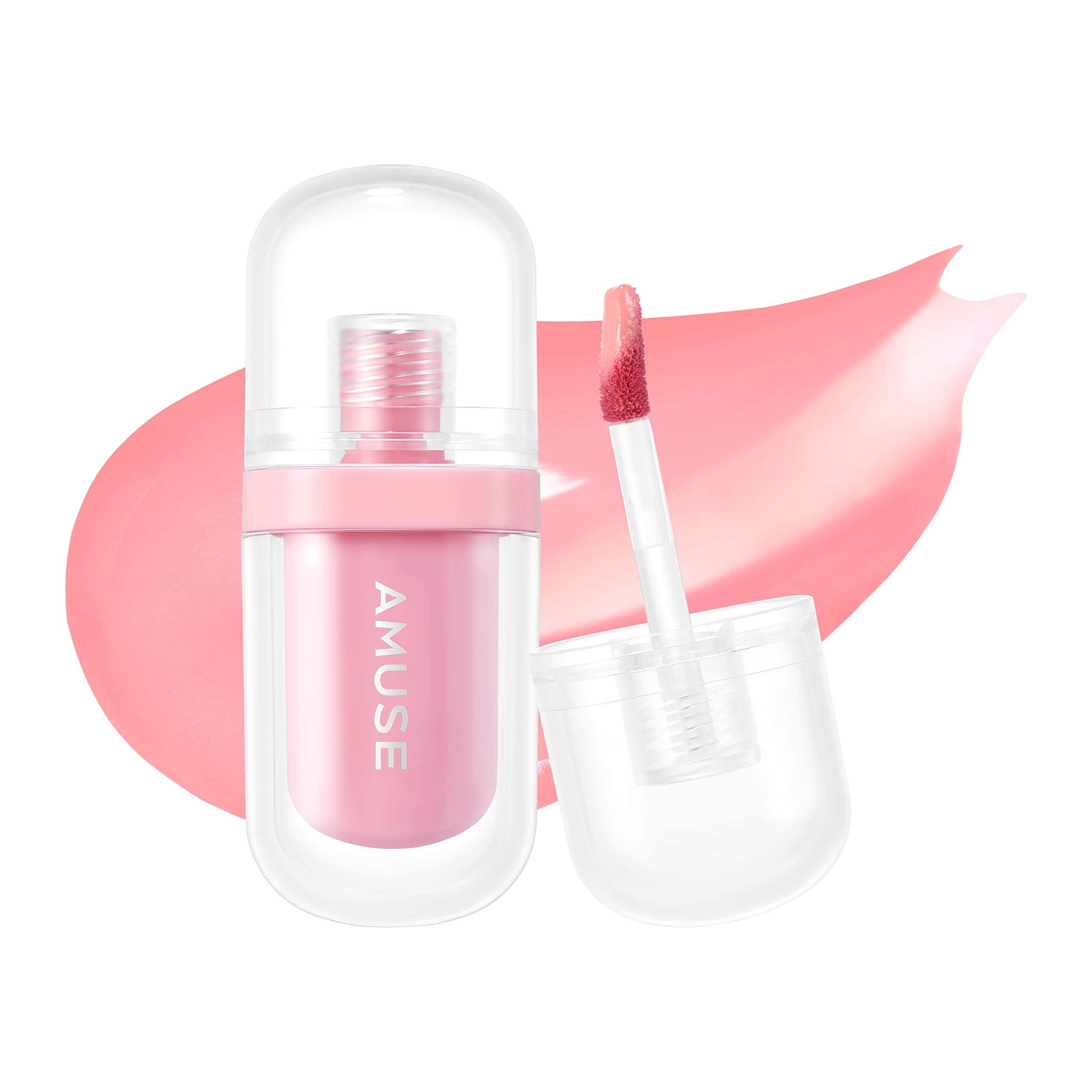 Amuse JEL-FIT TINT 12-Hour Lasting Jelly-Like Texture Moisturizing Lip Stain Vegan in Handy Size for Travel (01 BOKSOONGA JELLY)