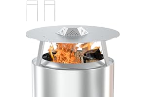 WEBROIL Heat Deflector for Solo Stove Yukon 27'', Deflector with Carrying Hook Handle & 3 Legs, Detachable Fire Pit Pellet Adapter Diffuser for Solo Stove Yukon 1.0 and 2.0 Accessories,304 Stainless Steel