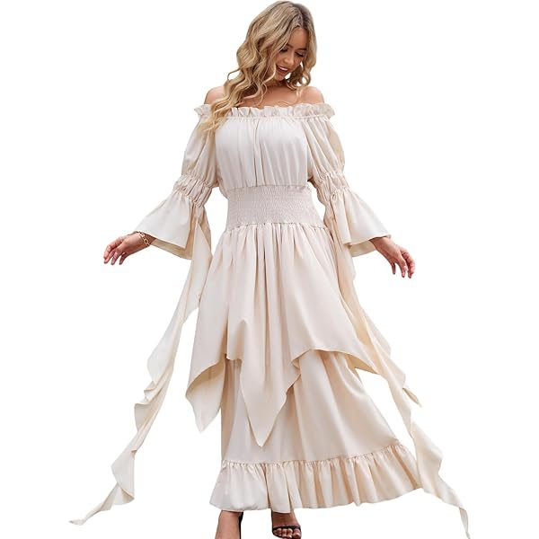 Amazon.com: Generic Renaissance Dress Women Chiffon Soft Medieval Dress Solid Medieval Long Flare Sleeve Halloween Performance Costume Dress 1700 Costumes for Women Beige S : Clothing, Shoes & Jewelry Amazon.com: Generic Renaissance Dress Women Chiffon Soft Medieval Dress Solid Medieval Long Flare Sleeve Halloween Performance Costume Dress 1700 Costumes for Women Beige S : Clothing, Shoes & Jewelry