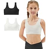 Sascina Training Bras for Girls 10-14 Seamless Teen Girls Sports Bras Ultra Comfort Soft Tween Bras 8-16 Removeable Padding