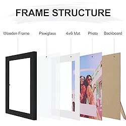 Vittanly 6x8 Picture Frame, Display Pictures 4x6