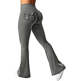 Avanova Scrunch Butt Lifting Leggings for Women Flared Yoga Workout Gym Pants with Pockets