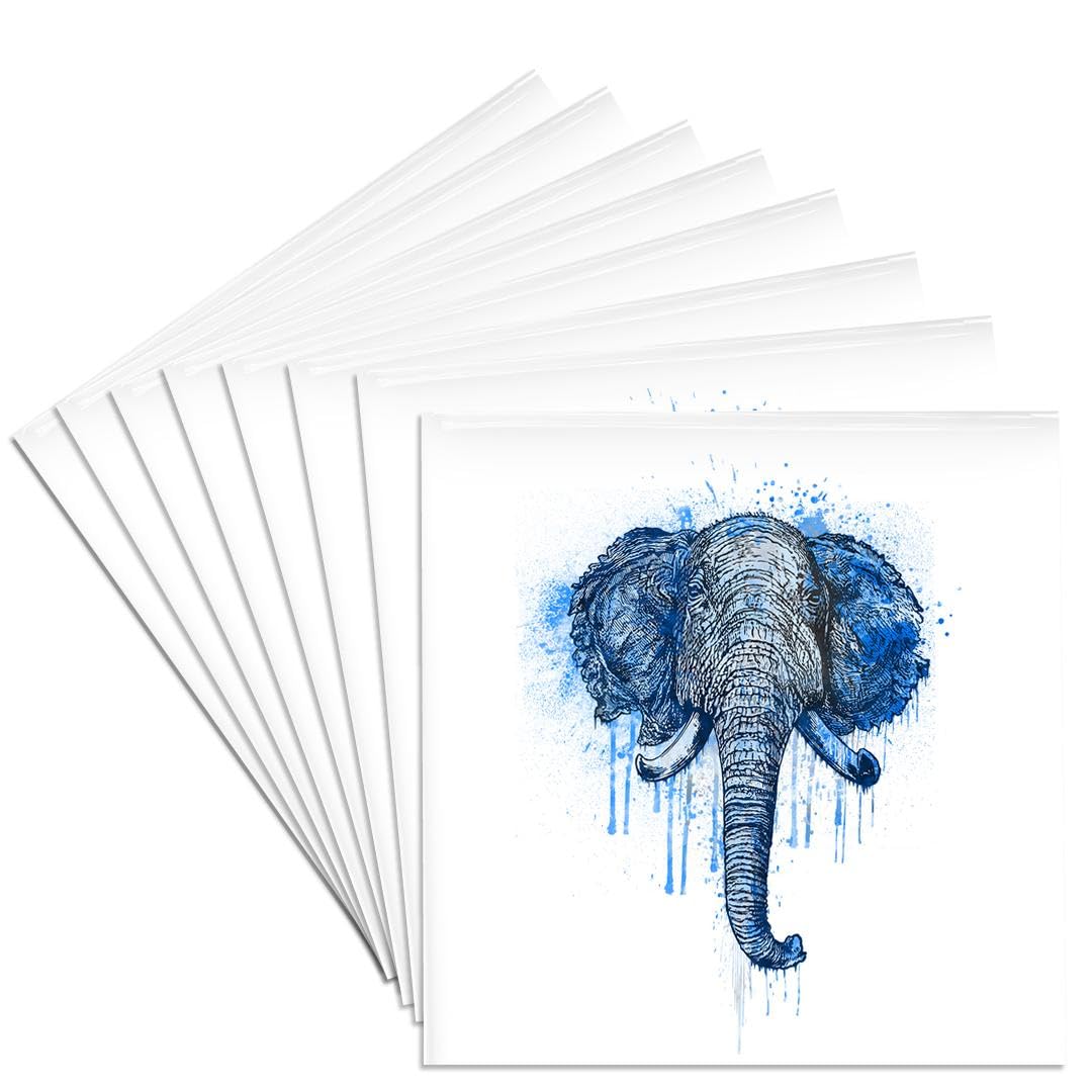3dRose Flag, White, Set-of-8-Ceramic