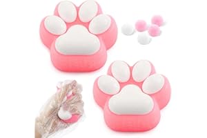 Gytera 2 Pack Cat Paw Squishies Fidget Toys for Kids, Sticky Cute Squeeze Sensory Toys for Autism, ADHD and Stress Relief, Christmas Stocking Stuffers for Kids Birthday Gift for Boys and Girls