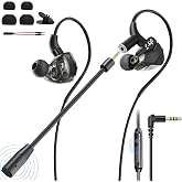 HOTOIQ Wired Gaming Earbuds with Mic, Deep Bass in-Ear Headphones for PS5 PC Online Class(Black)