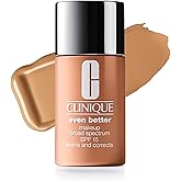 Clinique Even Better Makeup Liquid Foundation SPF 15 With Vitamin C For Dry + Oily Combination Skin Types | Medium Coverage + Natural Finish | Evens Skin Tone + Reduces Dark Spots