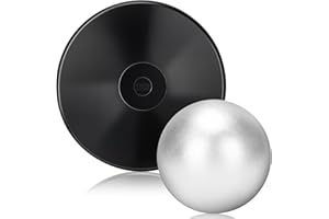 ZEALOR Iron Shot Put Set 8lbs Shot Put Ball 1kg Discus Track & Field Athletes Training Rubber Discus 1 kg Shotput for High School & College Throwers Outdoor Sports Coaching Competitions Practice Fitness