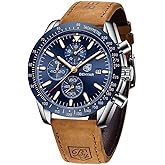 BENYAR Mens Watches Quartz Analog Chronograph Waterproof Wrist Watches for Men Fashion Business Work Casual Sport Dress Watch with Calendar