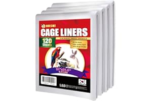 HA SHI HASHI Bird Cage Liner - 120 Disposable Sheets Made from Acid-Free Newsprint. Non-Toxic for Birds, Ideal for Packing, Pet Cages, Crafts, Shipping, and Moving. Easy to Clean (31"x21.5")