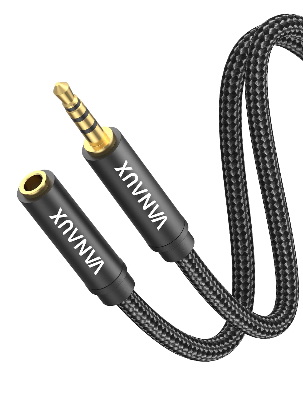 Photo 1 of VANAUX 3.5mm Extension Cable 4 Pole TRRS 3.5mm Extension Cable [Supports Microphone Function] Aux Cords Compatible with Laptop, MP3 Player, Personal Computer, Tablet, Smartphone, Speaker(5FT/1.5M)