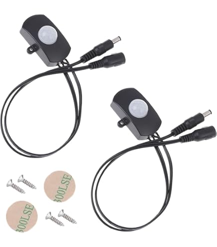 Mini PIR Motion Sensor Switch For LED Strips - USB Powered, 5-24V DC, Adjustable Timer, For DIY Lighting (Black) - View #10