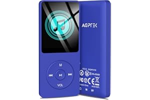 AGPTEK A02PL 64GB MP3 Player, 70 Hours Playback Lossless Sound Music Player, Supports up to 128GB(Deep Blue)