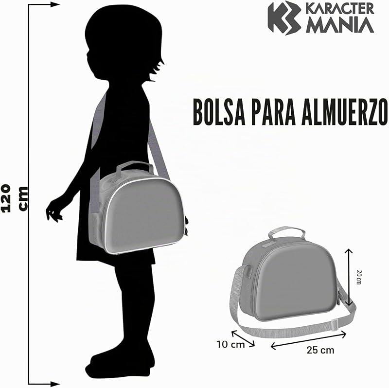 , Bolsa Portamerienda 3D Unisex Kids, Azul Mickey Mouse, One size