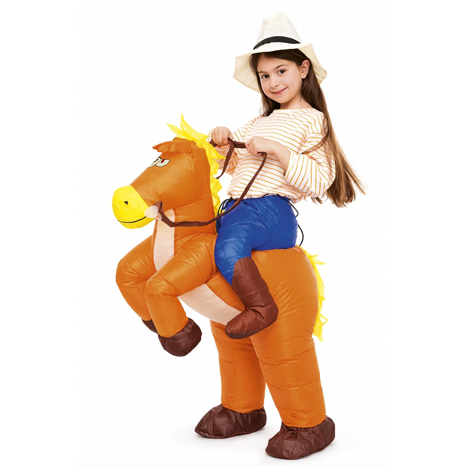 Inflatable Cowboy Disguise for Children | Size 90 to 120cm | Made of Highly Resistant Polyester | Inflating System Included | OriginalCup® — image 1
