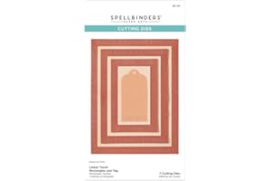 Spellbinders Linear Touch Matrices de découpe rectangles et étiquettes gravées, métal