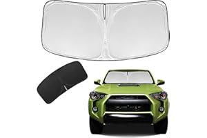 ZOIBV for Toyota 4Runner 2010-2024 2025 Sun Shade Sunshade Windshield Cover - 4 Layers Front Window Shade for 4-Runner Custom Fit Sun Visor - 240T Retractable Shade Blocks UV Rays Car Accessories