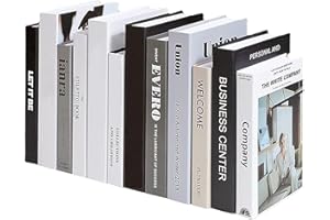 Glamativity Decorative Books Bundle of Designer Book Decor Inspired CARDBOARD BOXES – Fake Books for Display, Office & Rustic