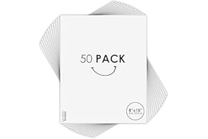 Golden State Art, 8x10 Backing Board Only, 4-Ply Thick 50 Single Backer Boards for Frame, Photo, Print