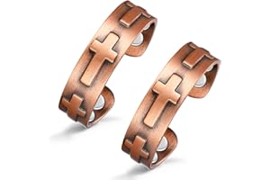 Vicmag Copper Magnetic Ring for Women, Copper Ring Ladies Fingers Thumb 100% Solid Pure Copper Jewelry Gift Adjustable