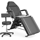 Tattoo Chair for Clients,Lash Esthetician Bed with Drafting Chair,,Adjustable Facial Bed for Multi-use Massage Table Spa Beds with Storage, for Beauty Eyelash Extensions Barber Waxing Microblading