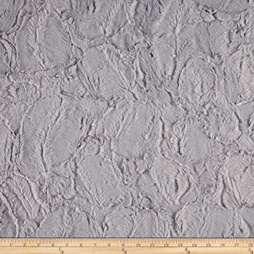 Shannon Fabrics Minky Luxe Cuddle Hide Silver Yard