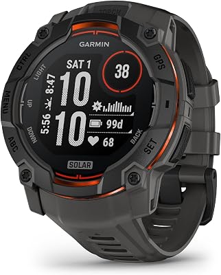 Instinct 3, 50mm, Smartwatch GPS Ultra Resistente, Black & Charcoal
