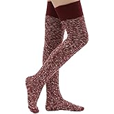 HYTENSUN Women's Thigh High Knitted Winter Boot Socks Vintage Extra Long Leg Warmer Over Knee High Stockings