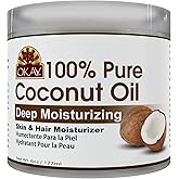 OKAY 100% Pure Coconut Oil for Hair & Skin - Coconut Oil for Women & Men, Perfect for Hair & body, Natural Massage Oil & Mois