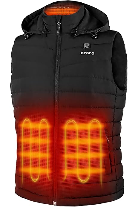 ORORO Men's Fleece Heated Vest with 