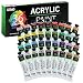 U.S. Art Supply Professional 36 Color Set of Acrylic Paint in Large 18ml Tubes - Rich Vivid Colors for Artists, Students, Beginners - Canvas Portrait Paintings - Bonus Color Mixing Wheel