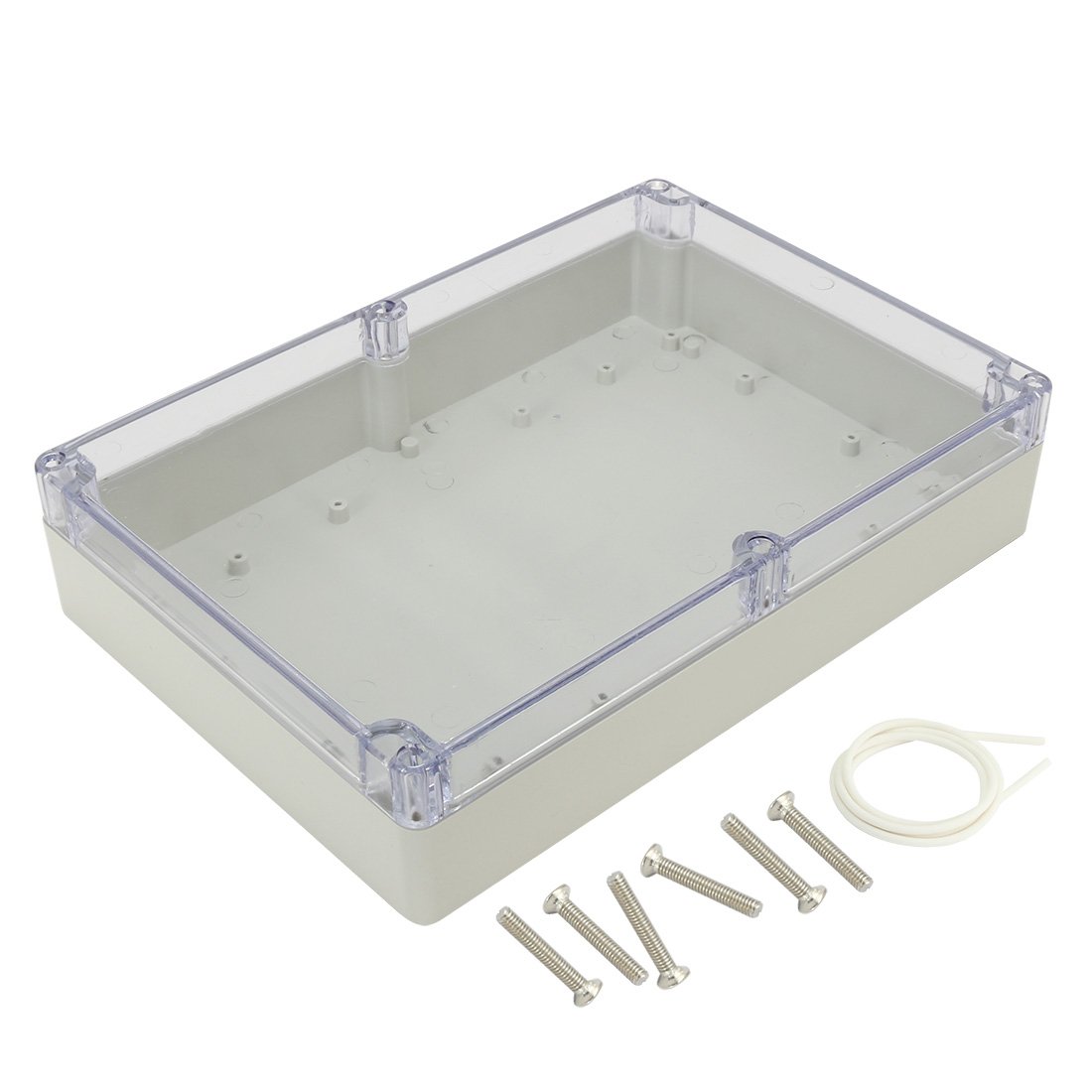 Sourcingmap 10.4"x7.2"x2.4"(263mmx182mmx60mm) ABS Junction Box Electric Project Enclosure Clear