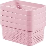 Curver Infinity Dots Set of 4 Storage Baskets 4.5 Litre Pink view 6