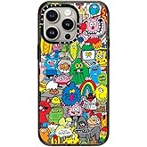 CASETiFY Impact iPhone 15 Pro Max Case [4X Military Grade Drop Tested / 8.2ft Drop Protection] - Cute Prints - Fun Friends - Clear Black