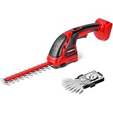HEINPRO Cordless Hedge Trimmer Compatible with Milwaukee M18 Battery | 2-in-1 Hedge &amp; Grass Trimmer, 8.7 &amp; 4.7-in Blades, Lightweight (Battery &amp; Charger Not Included), for Yard, Garden &amp; Lawn