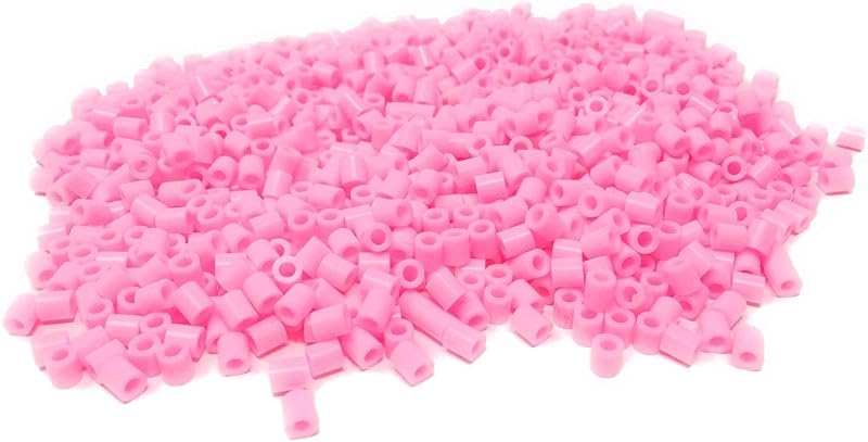 WS UK 1000 Pack Fuse Beads 5mm Midi Pastel Pink for Peg Boards