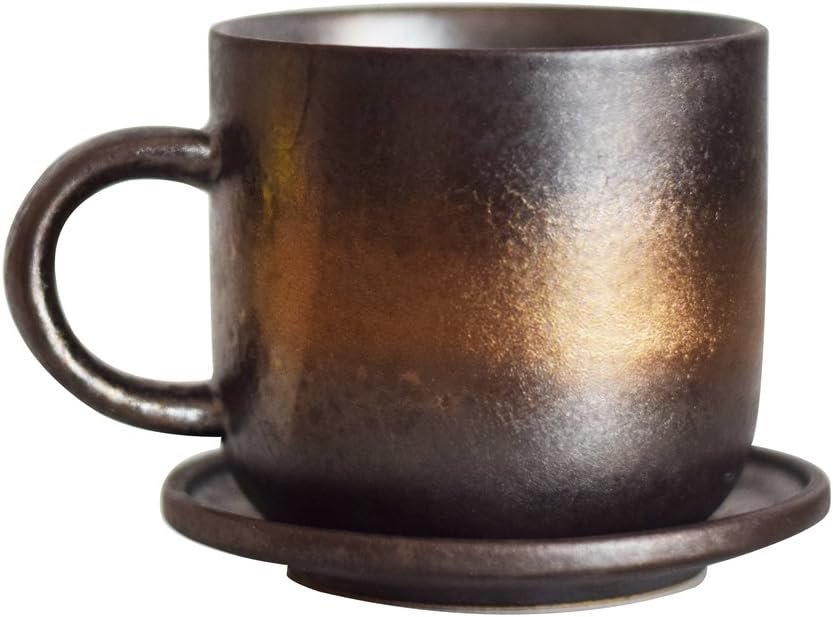 Original Ceramic Handmade Art Metal Visual Retro Style Coffee Mug Cup (7CM8CM)