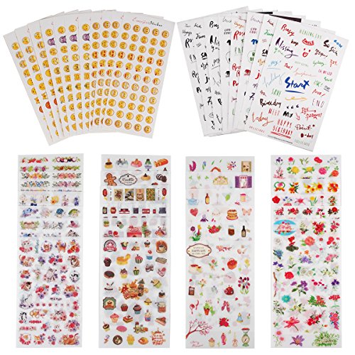 Planner Stickers Value Pack (Assorted 1877 PCS, 44 Sheets) - Decorative Sticker Collection for Scrapbooking, Calendars, Arts, Kids DIY Crafts, Album, Bullet Journals by Knaid