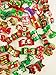 HixixI 50pcs/Pack Dog Puppy Cat Christmas 3D Rhinestone Hair Bows with Rubber Bands Flat Pet Xmas Grooming Accessories